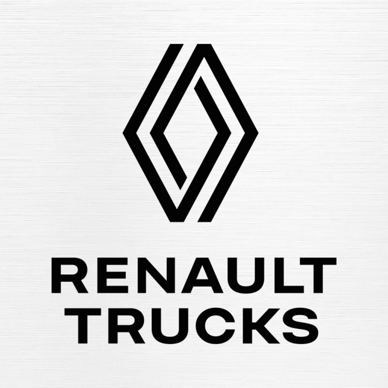 Logotipo de Renault Trucks, con un rombo estilizado sobre el texto "RENAULT TRUCKS".